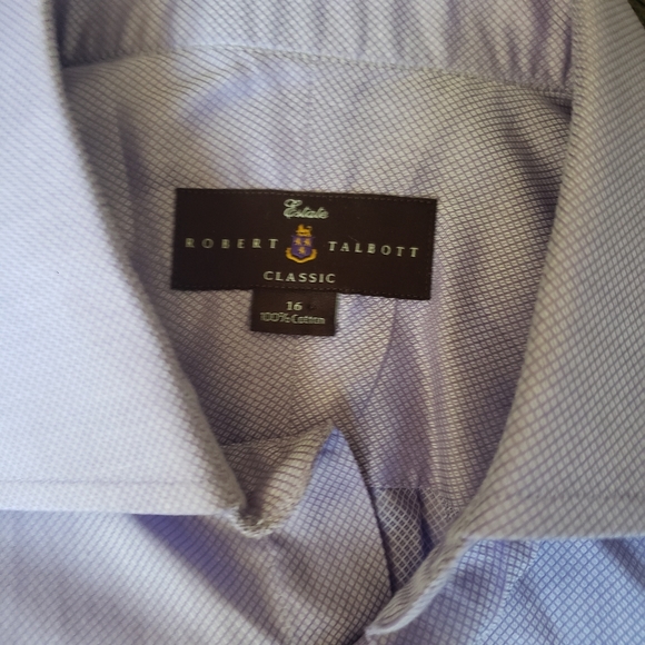 ROBERT TALBOTT MENS LONG SLEEVE DRESS SHIRT SIZE LARGE - Picture 4 of 6